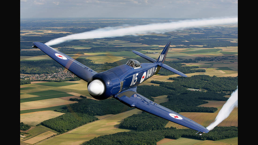 Sea Fury über Albstadt Degerfeld