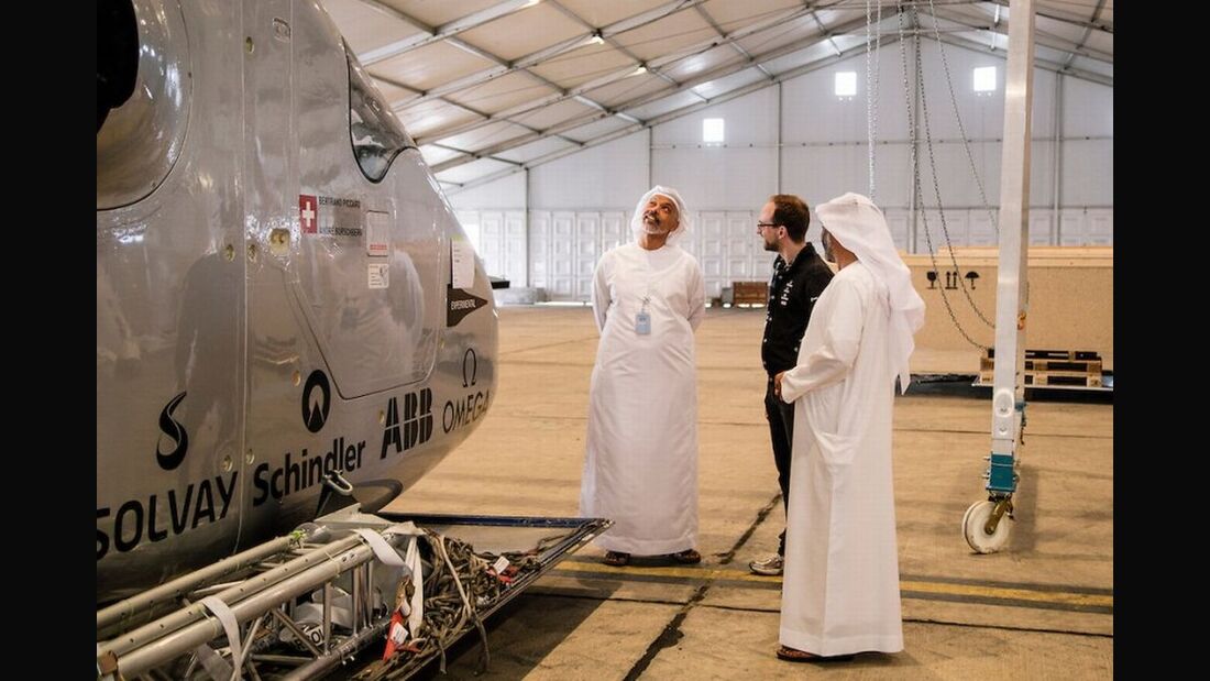 Solar Impulse ist in Abu Dhabi gelandet